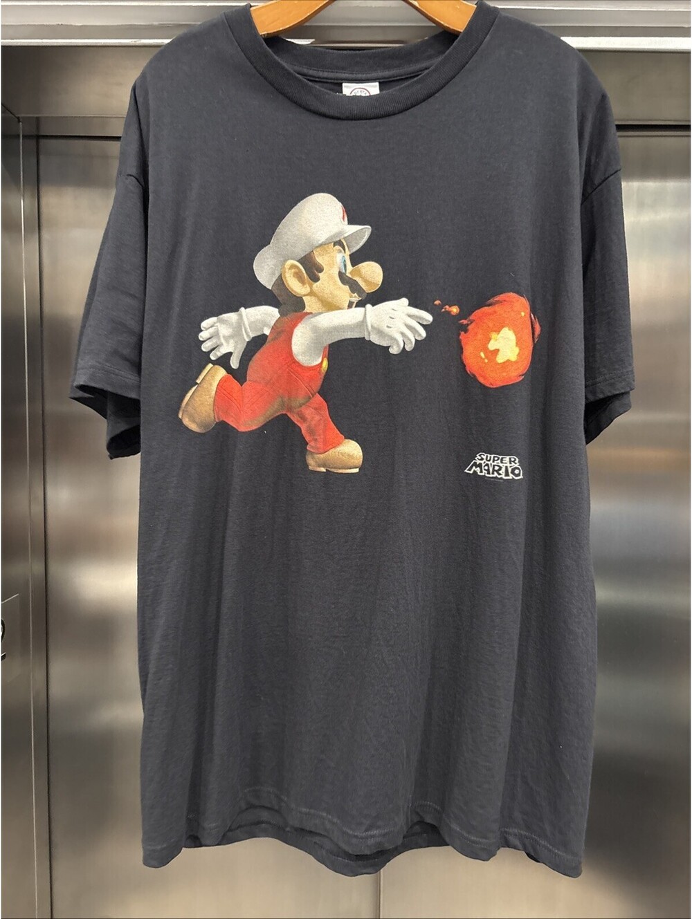 Vintage 00’s Super Mario Fireball Video Game Promo T-shirt